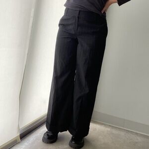 Talbots Black Dress Pants High-Waisted Wide-Leg